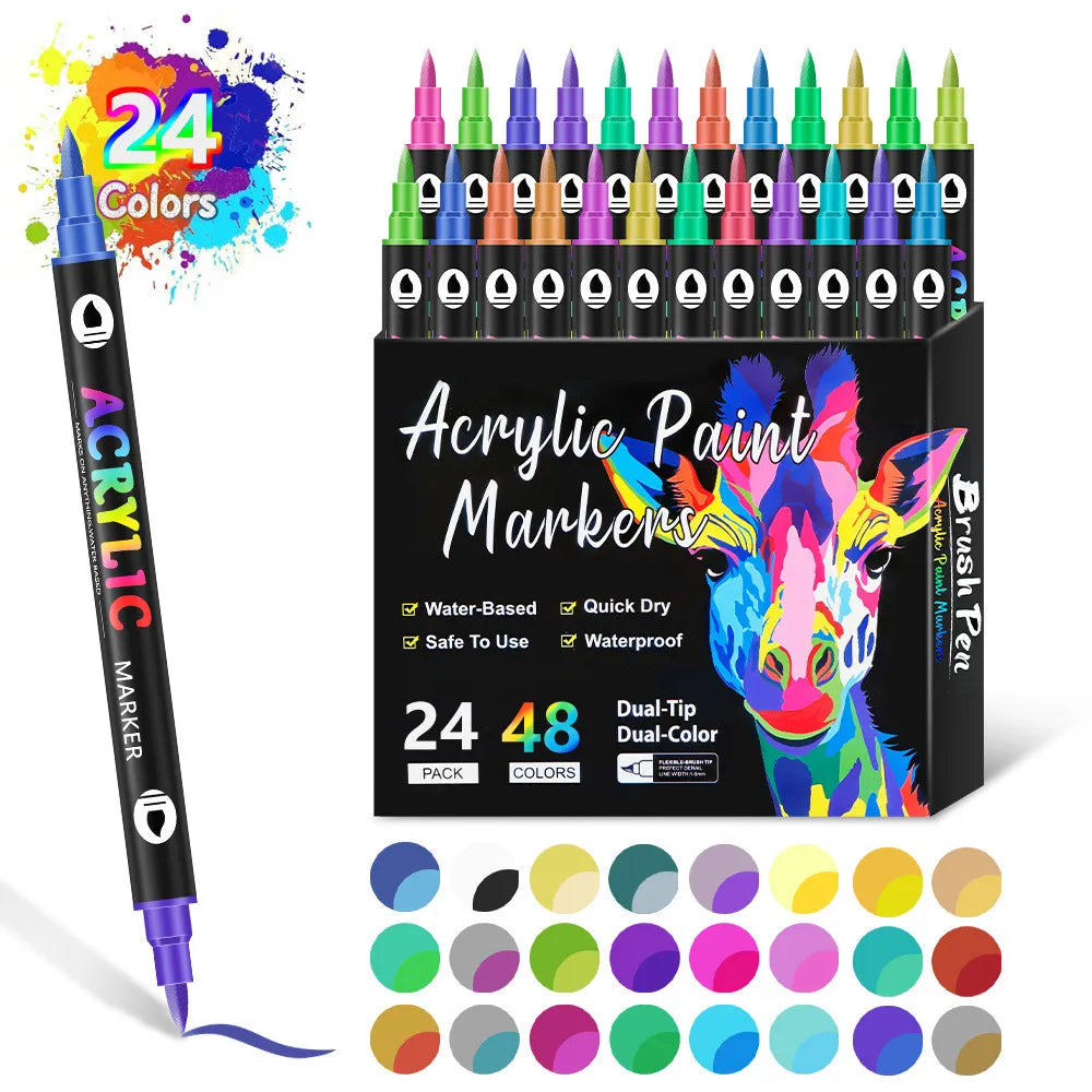 Dual Tip Acrylic Paint Pen Marke