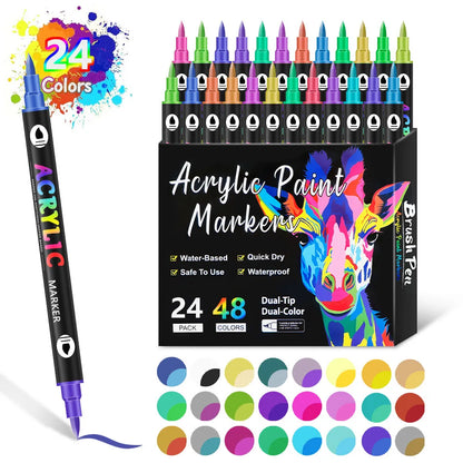 Dual Tip Acrylic Paint Pen Marke