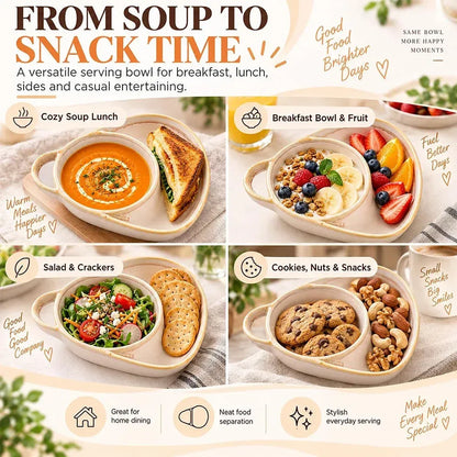 🍲 49% OFF Ceramic Soup & Toasty Bowl – Rustic Reactive Glaze Design ✨