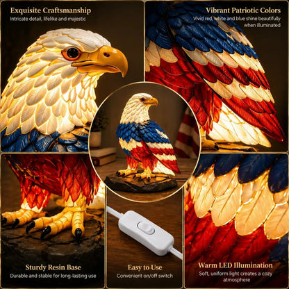 ⚡️Independence Day 49% OFF- 🦅U.S. 250th Eagle Stained Glass Table Lamp
