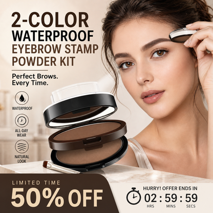 ✨ Adjustable Eyebrow Stamp – Two-Color Brow Powder For Natural-Looking Brows