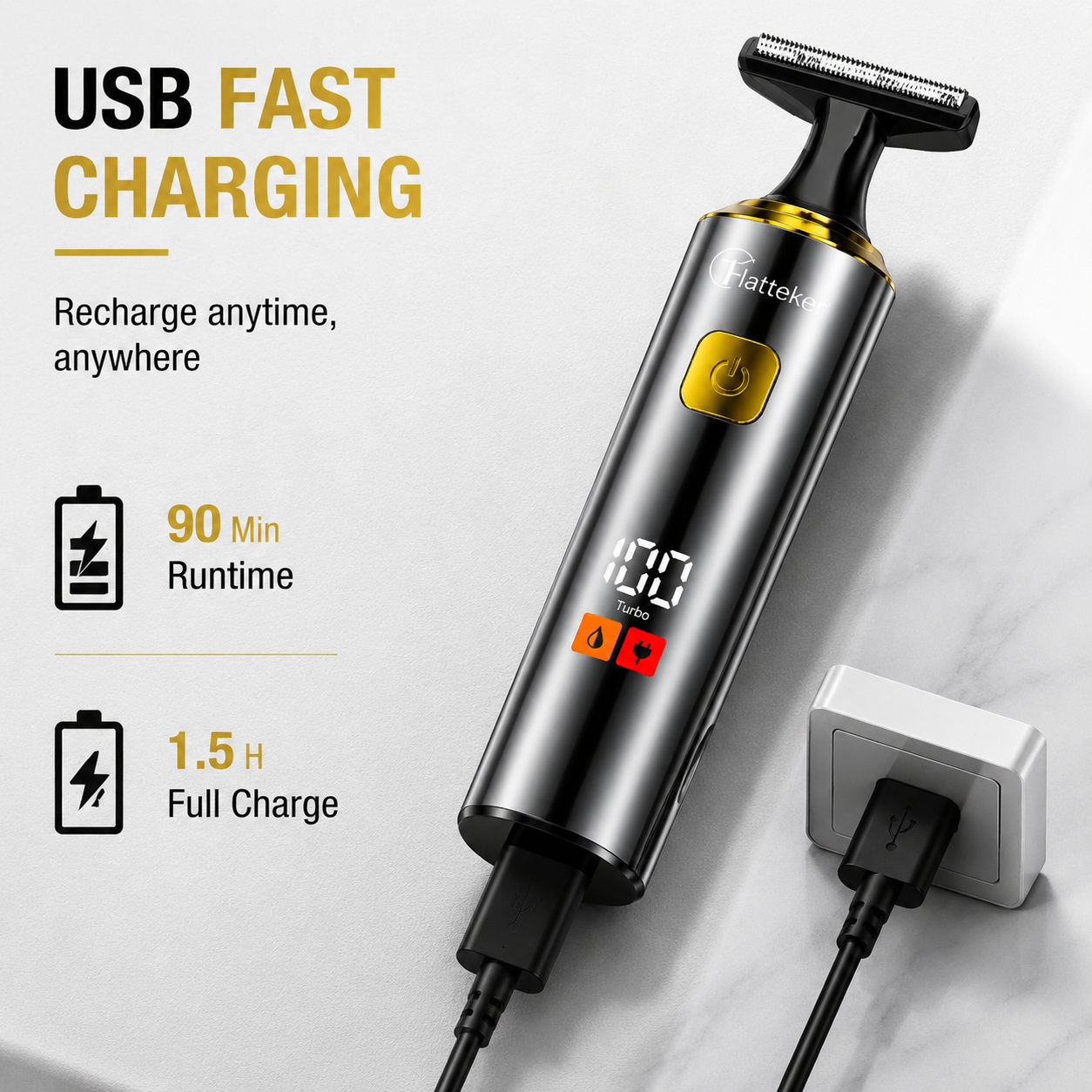 New Retractable Trimmer for Men: Body Hair and Nose Hair Trimmer, Electric Shaver, and Hair Clipper