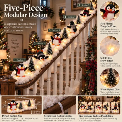 🐧 50% OFF Christmas Penguin Staircase Decoration ❄️ Turn Your Stairs Into A Cozy Winter Story