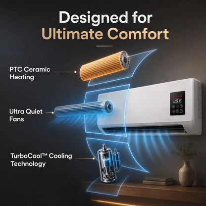 🔥 50% OFF – 2-in-1 Wall-Mounted Heater & Air Cooler