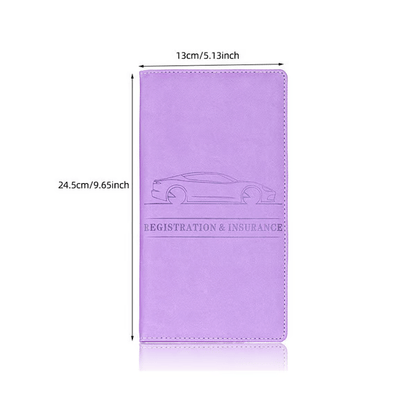 🚗 PU Leather Car Document Organizer – Keep Registration & Insurance Cards Neat ✨