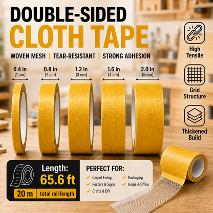 🔥 High-Tack Double-Sided Mesh Tape – Strong Hold for Everyday Repairs