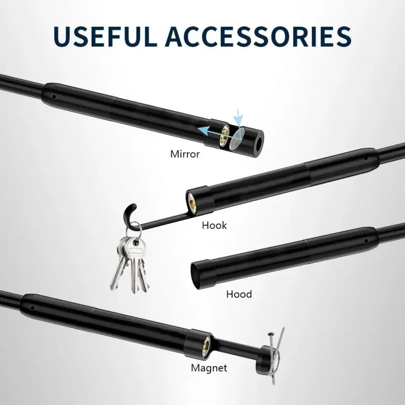 🔍 1920P HD Endoscope Camera 8mm Ultra Slim Probe IP67 Waterproof Borescope 🛠️