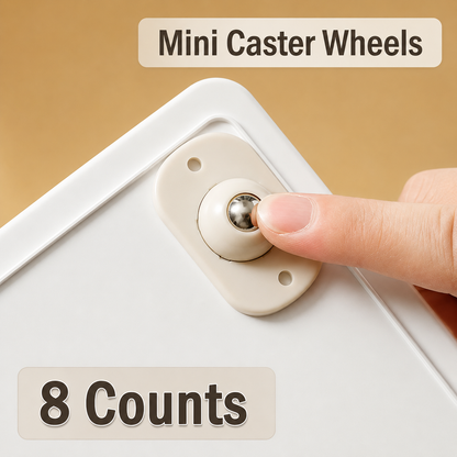 ✨ 360° Stick-On Caster Wheels – Move Boxes, Bins & Small Furniture Effortlessly