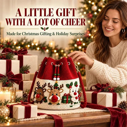 🎄 Handcrafted Holiday Love – Pure Crochet Christmas Bucket Bags! ❤️