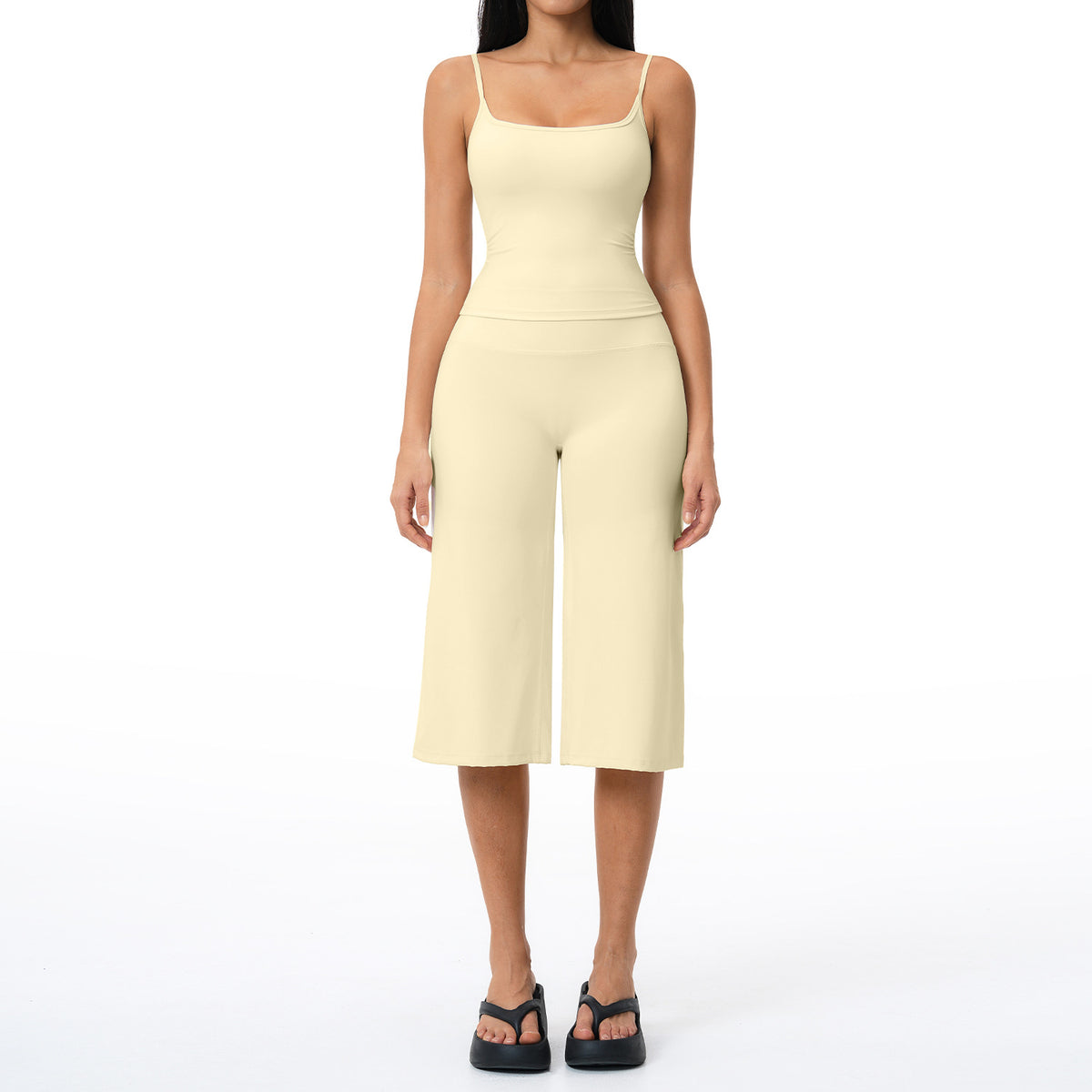 🧘 Women's 2-Piece Tank & Cropped Wide-Leg Activewear Set ✨