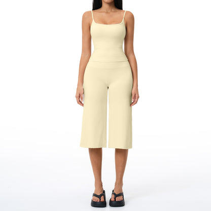🧘 Women's 2-Piece Tank & Cropped Wide-Leg Activewear Set ✨