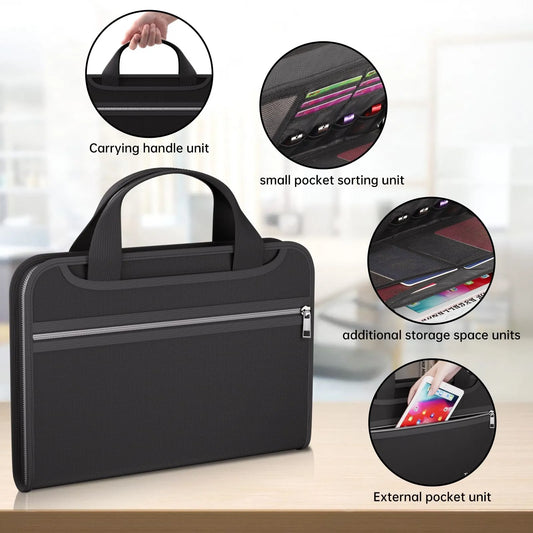 🔥 Fire-Resistant Document Organizer – Waterproof Accordion File Folder 💼