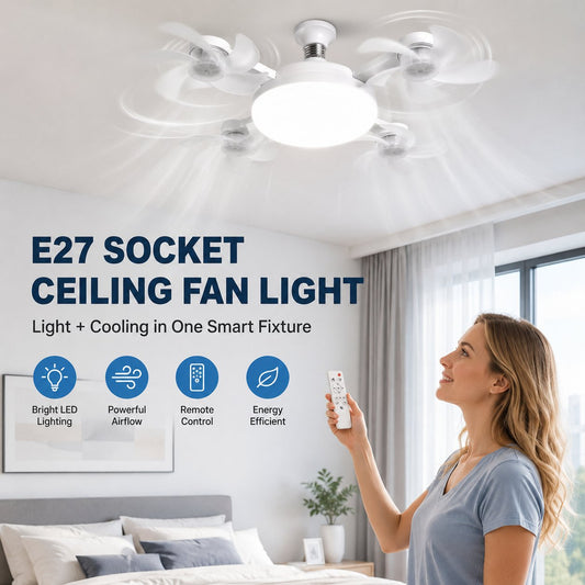 2026 💡 New E27 Socket Ceiling Fan Light