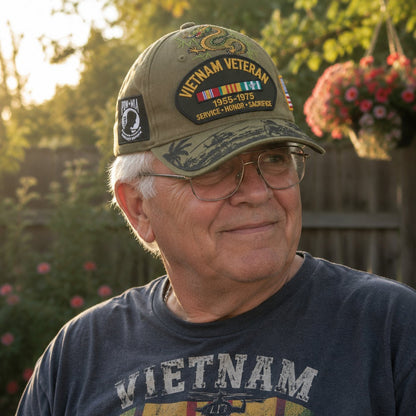 🇺🇸 Vietnam Veteran Tribute Cap | Service Honor Sacrifice Hat