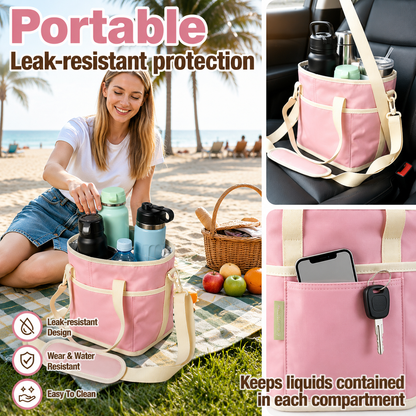 ☕Cithway 4-Grid Insulated Drink Carrier Bag Anti-Tip Multi-Beverage Tote 🧋