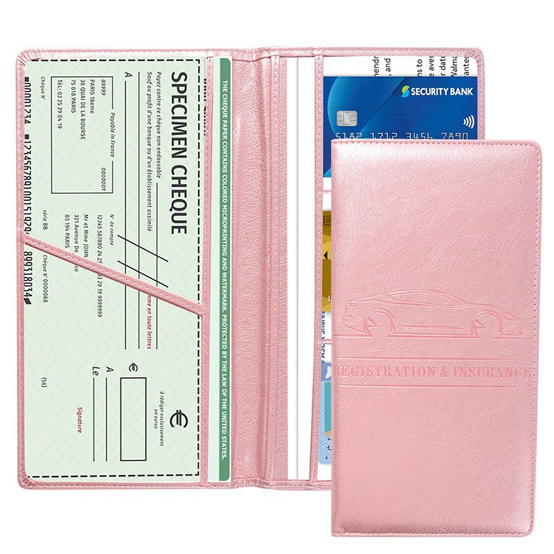 🚗 PU Leather Car Document Organizer – Keep Registration & Insurance Cards Neat ✨