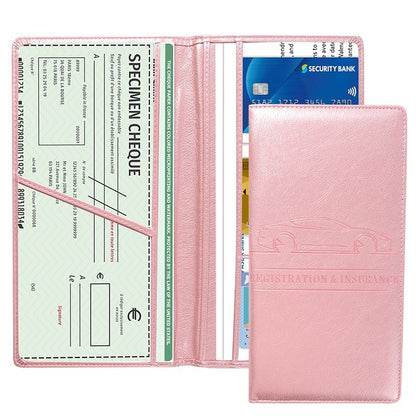 🚗 PU Leather Car Document Organizer – Keep Registration & Insurance Cards Neat ✨