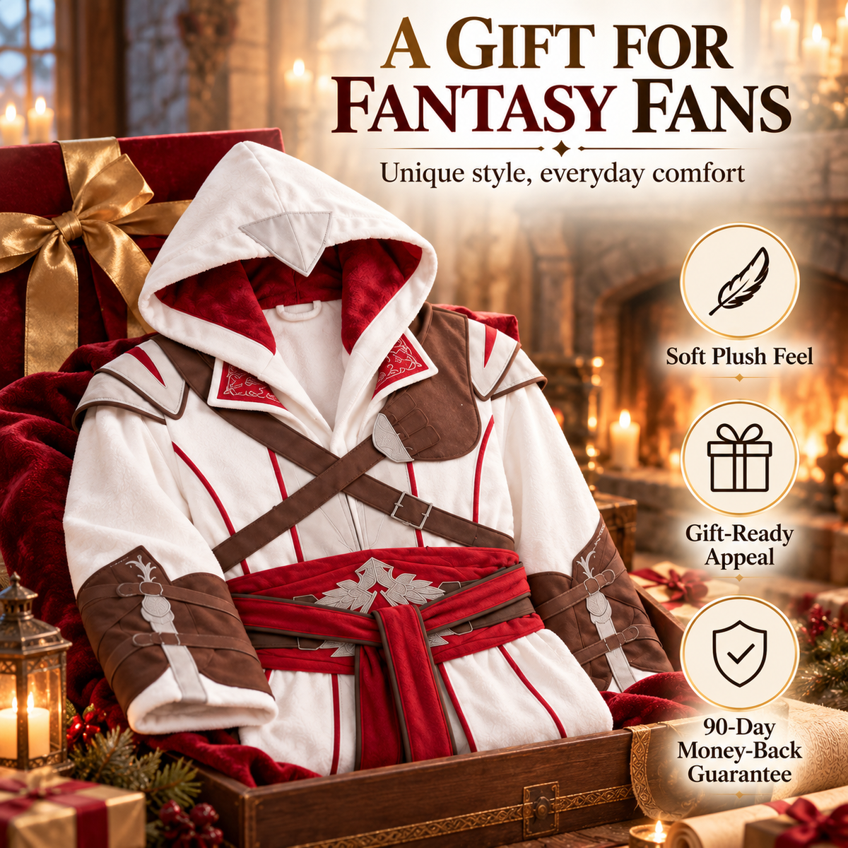 🔥 50% OFF Hooded Warrior Lounge Robe – Fantasy-Inspired Plush Comfort ⚔️