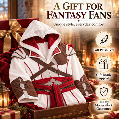 🔥 50% OFF Hooded Warrior Lounge Robe – Fantasy-Inspired Plush Comfort ⚔️