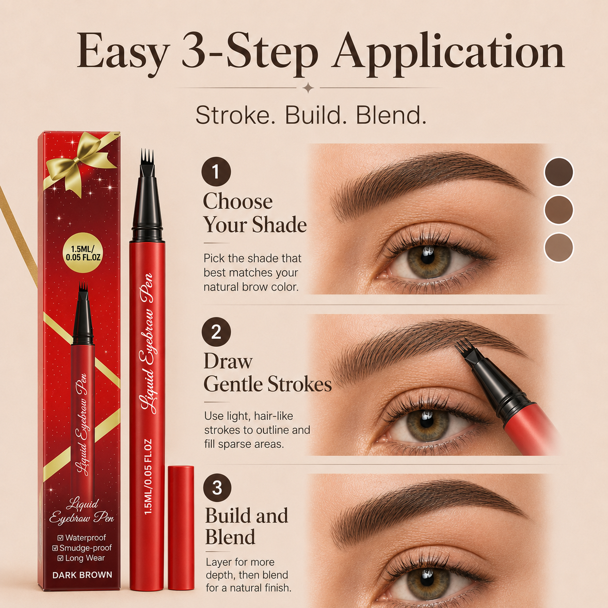 ✨ 4D Microblading Brow Pen – Natural Brows in Seconds 👁️ Waterproof