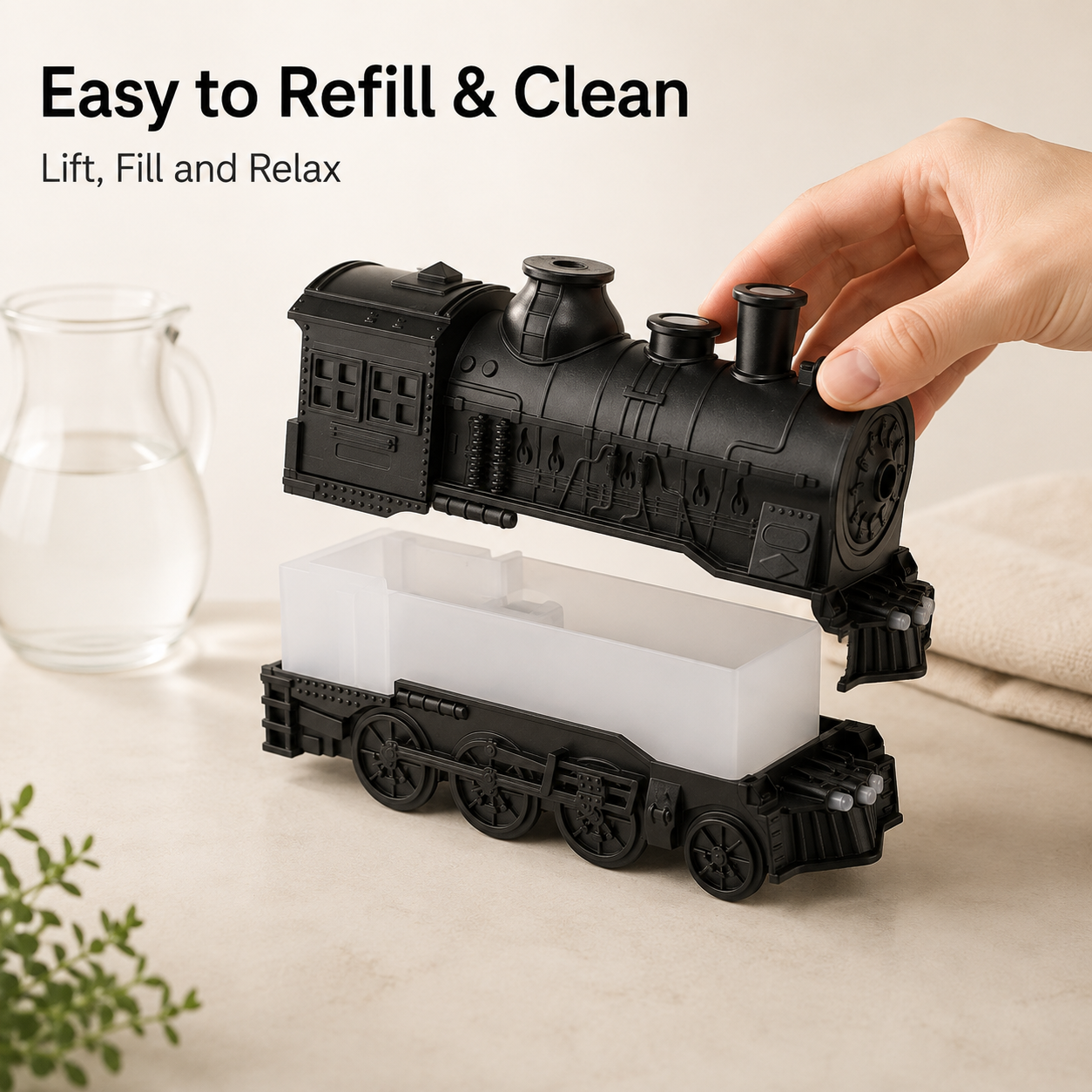 🚚 FREE SHIPPING | Vintage Steam Train Aroma Oil Diffuser & Humidifier 🚂♨️