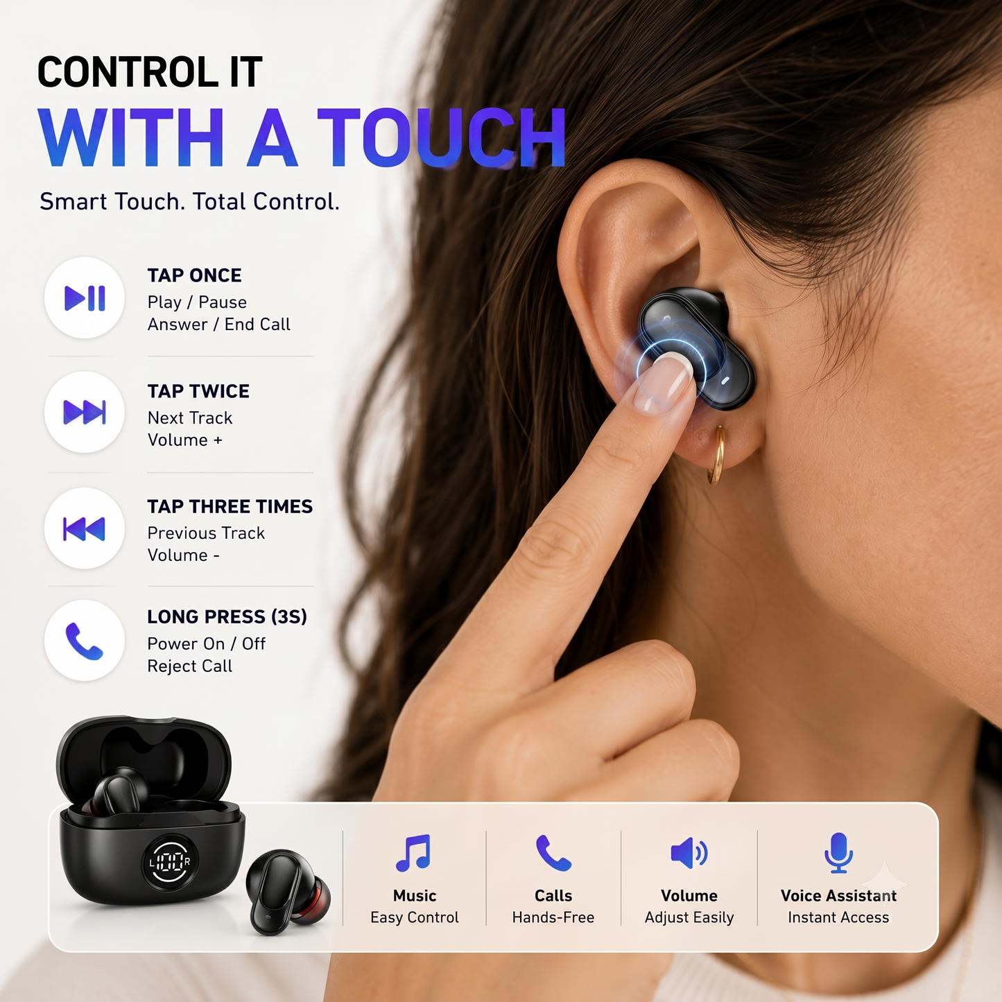 🔥 HOT SALE 50% OFF 🔥 🗣️ 135-Language AI Translator Wireless Bluetooth Earbuds 📶