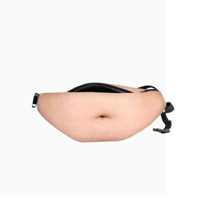 😂 Funny Realistic Big Belly Waist Bag – Novelty Dad Bod Fanny Pack 🎁