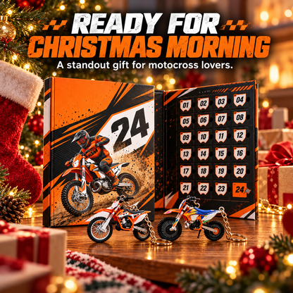 🏁 24-Day Motocross Advent Calendar – Rider-Inspired Mini Charms & Dirt Bike Christmas Surprises