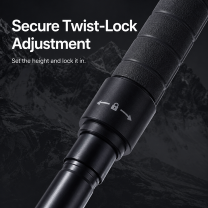 ⛰️ Telescopic Hiking Staff Anti Shock Walking Pole with Emergency Glass Breaker 🥾