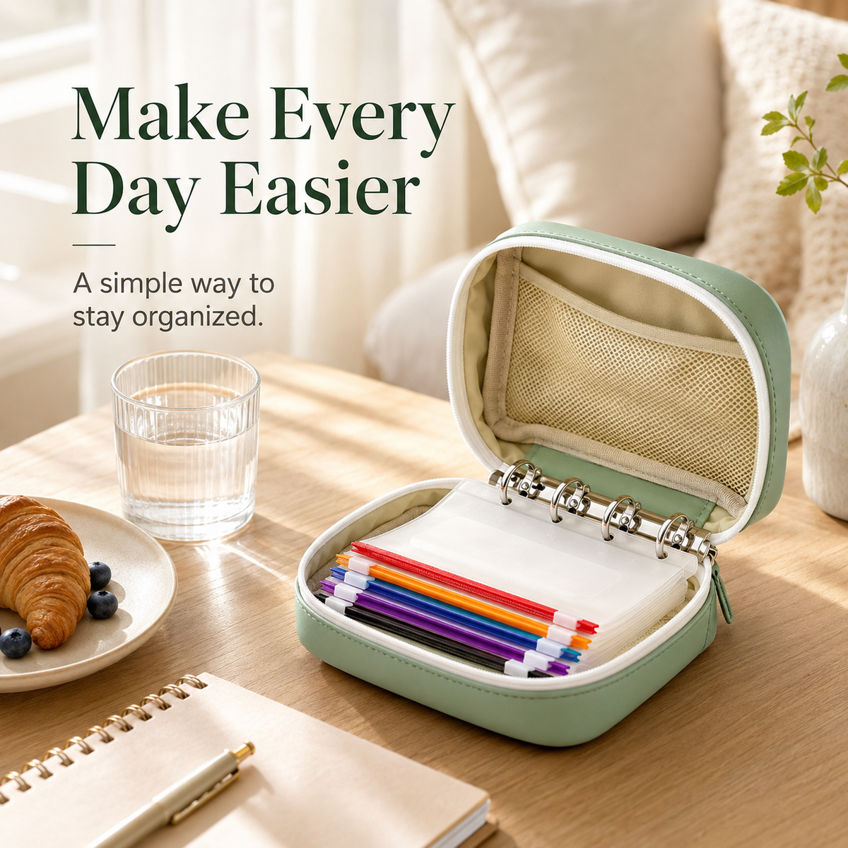 💊 14-Day Portable Pill Pouch Organizer Case with Color Zippers 💼