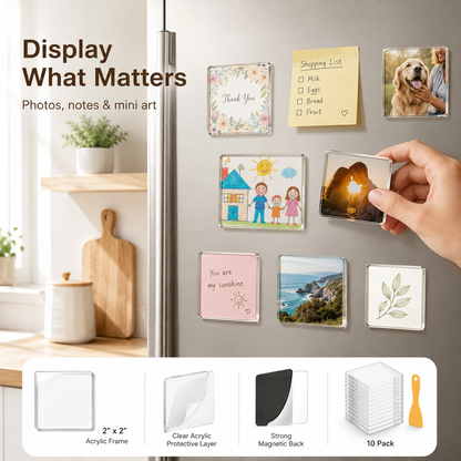✨ DIY Acrylic Photo Magnets