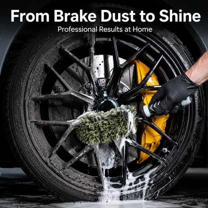 🚗 DeepReach™ Wheel Barrel Cleaning Brush – 17"+ Flexible Low-Splash Detail Brush