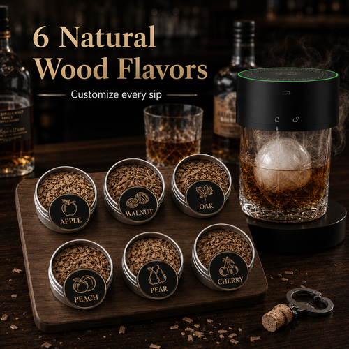 ✨ Electric Aroma Infuser Kit – Whiskey & Cocktail Wood Smoke Infuser