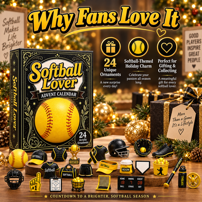 🎄 24 Days of Softball Spirit – Christmas Advent Ornament Calendar