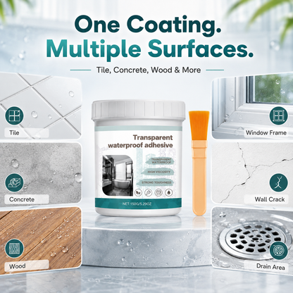 💧 Clear Transparent Waterproof Coating & Brush Sealant Kit 🖌️