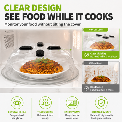 🧲 Magnetic Microwave Splatter Cover Lid