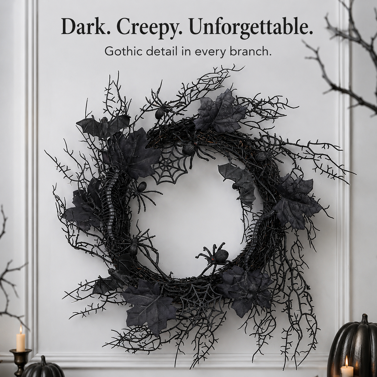 🎃 Spooky Halloween Front Door Wreath Collection for Holiday Decor 👻