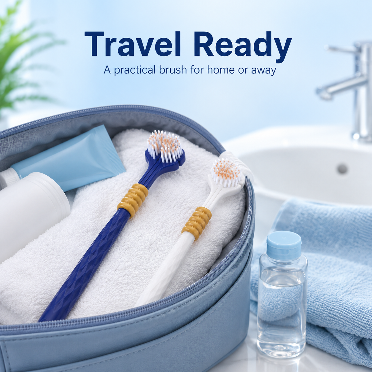 🪥 3-Sided Wrap-Around Manual Toothbrush with Tongue Scraper ✨