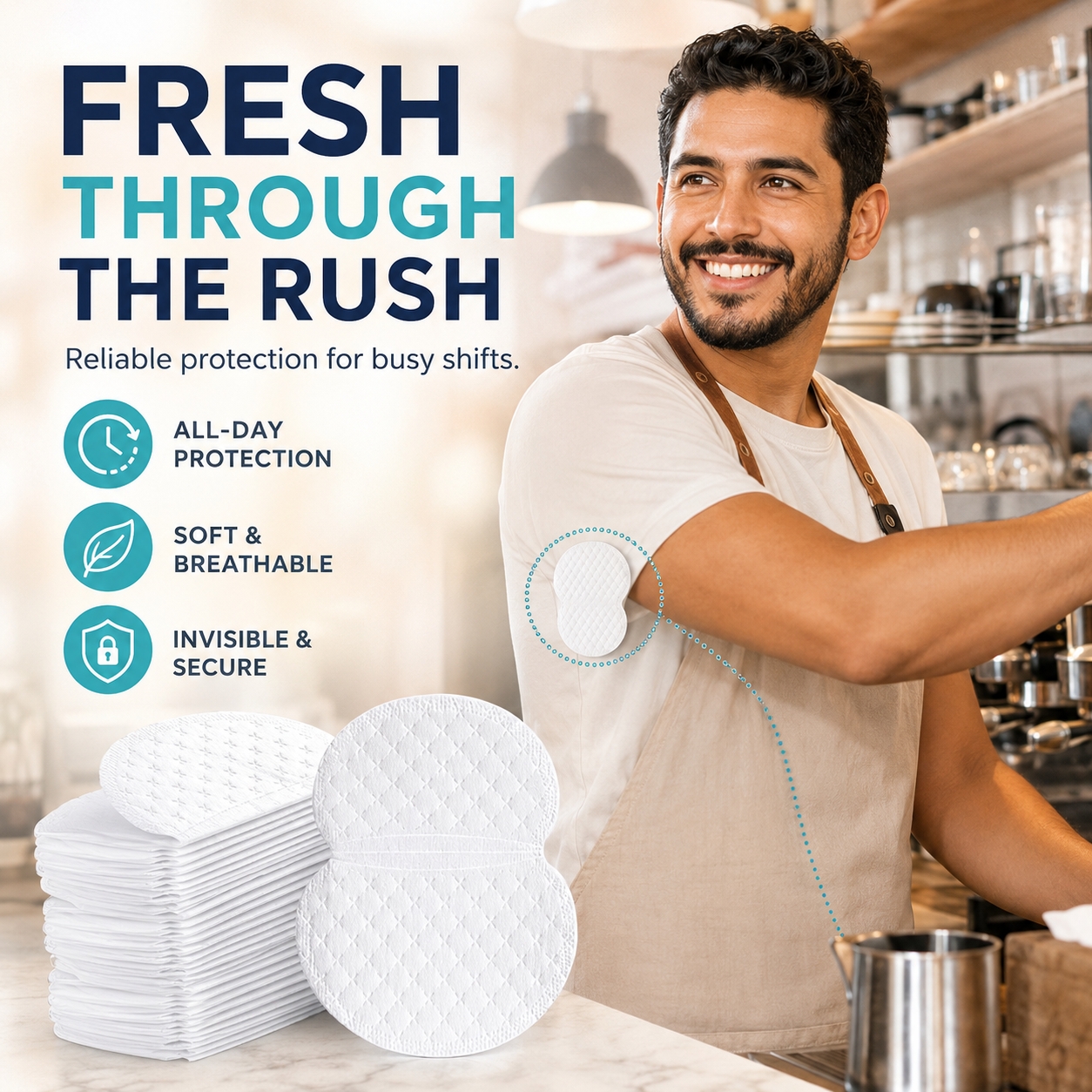 ✨ Invisible Underarm Sweat Pads – Stay Fresh & Dry All Day 💦