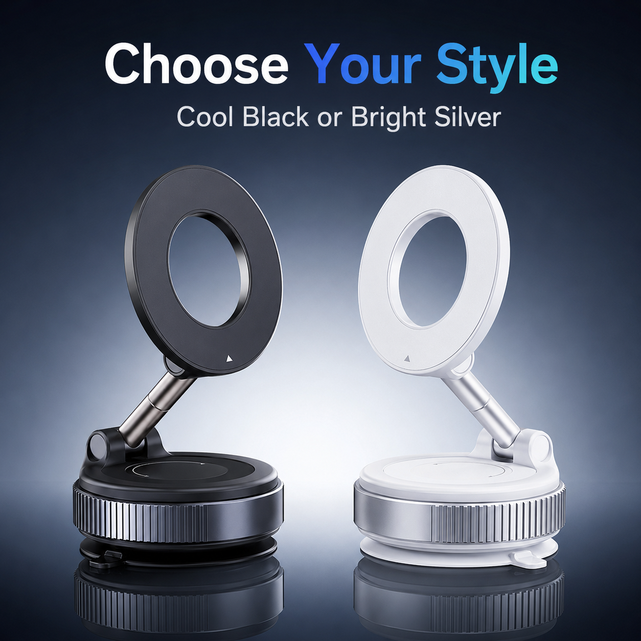📱 360° Adjustable MagSafe Car Phone Holder for Dashboard & Smooth Surfaces