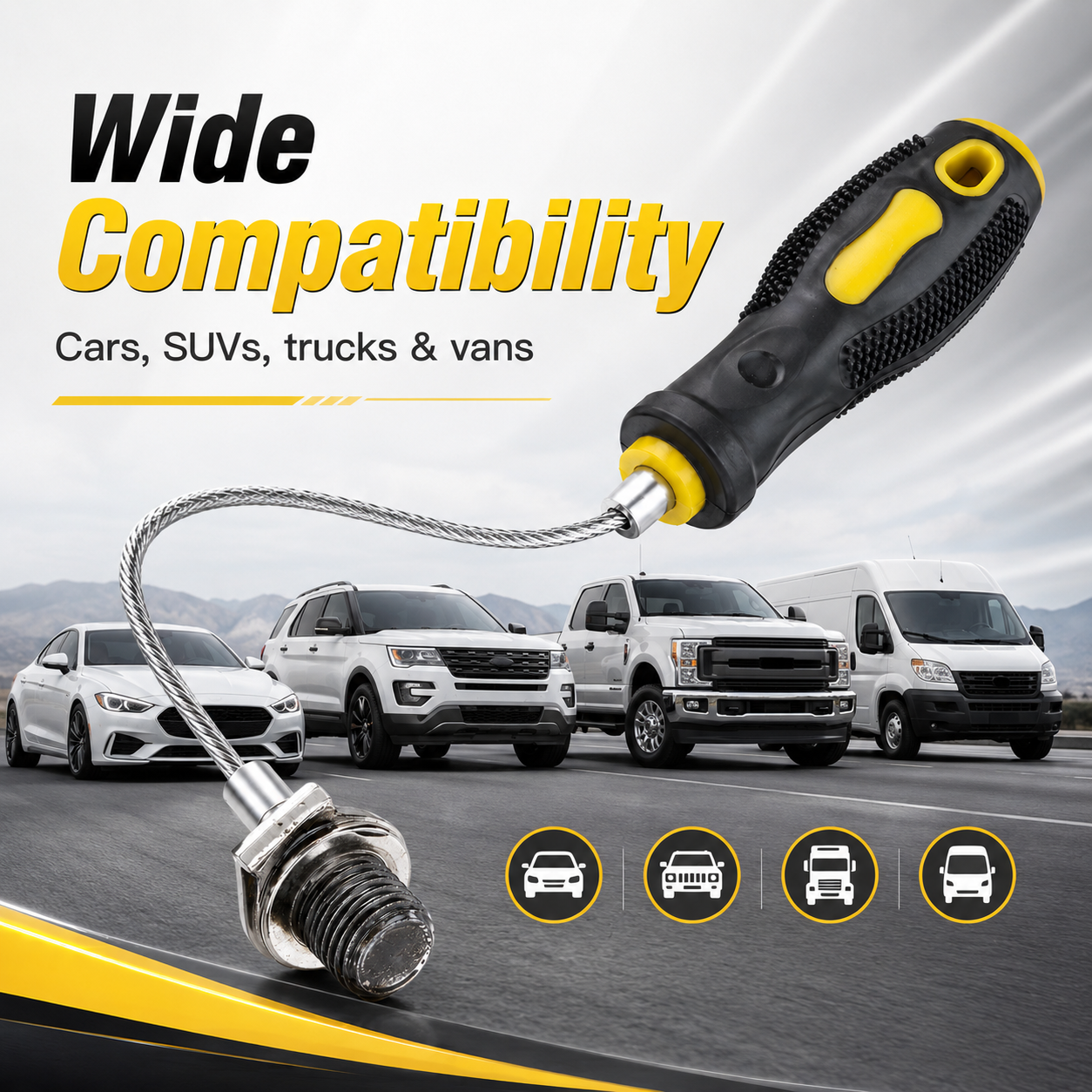 🛠️ Universal Flexible Oil Plug Remover Tool