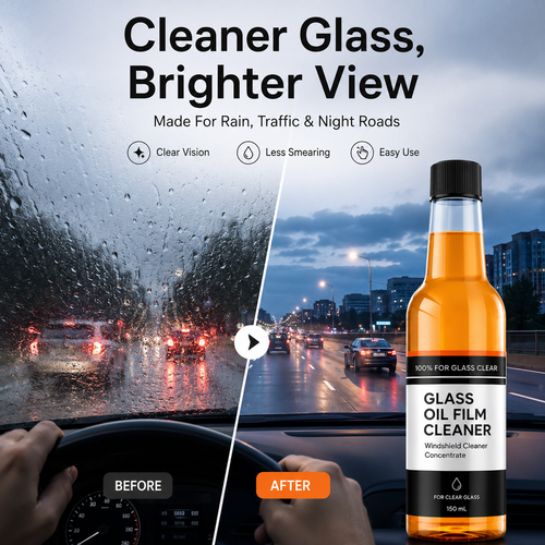 🧪 -45°C De-Icing & Anti-Oil Film Windshield Cleaner (150mL)❄️