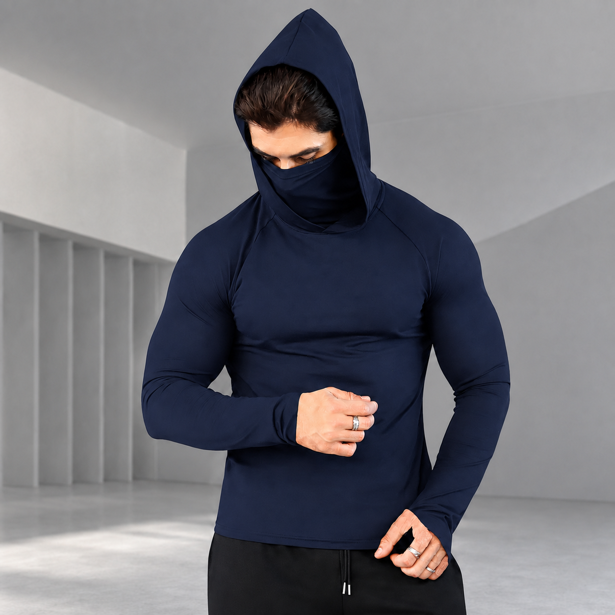 🍂 CLEARANCE SALE: 50% OFF |🛡️ 3-in-1 Integrated Hooded Sun Shirt with Face Cover 🚴‍♂️