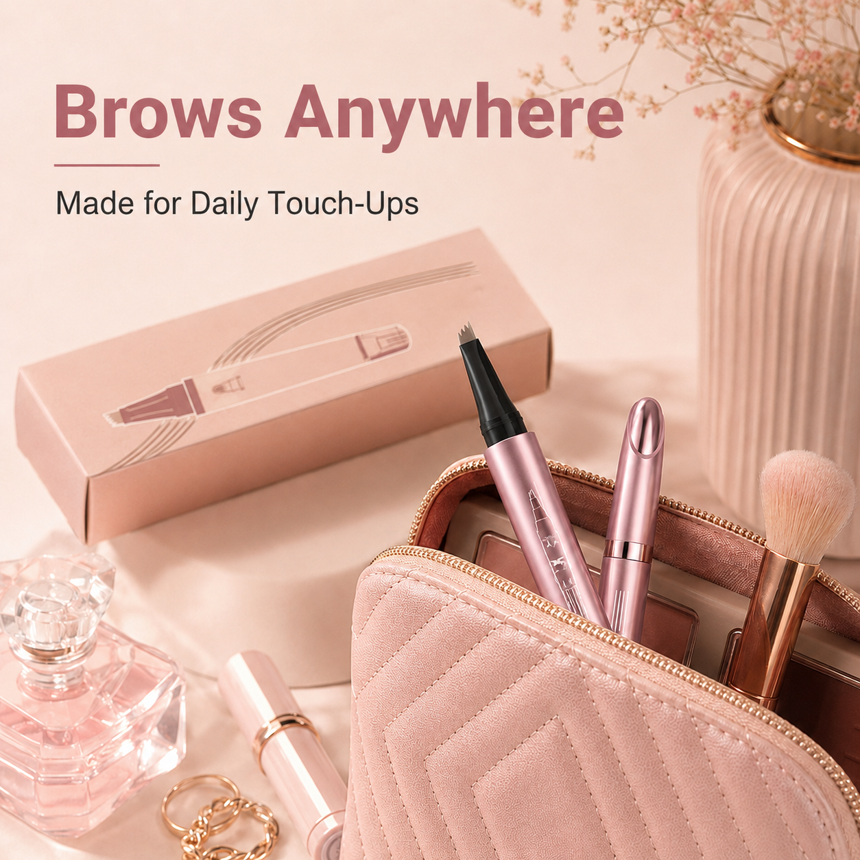👁️ 4-Tip Micro-Fork Waterproof Eyebrow Pen ✍️