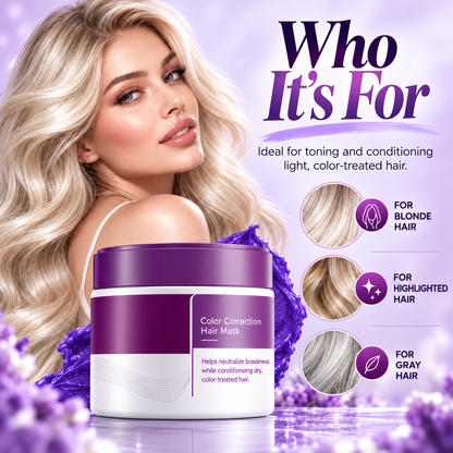 💜 Purple Toning Hair Mask – Cooler Blonde, Softer & Brighter-Looking Hair