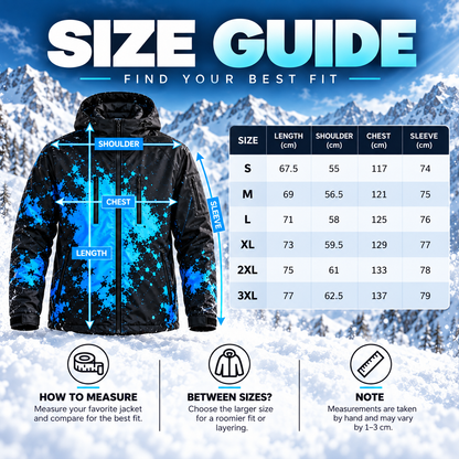 ❄️ Thermochromic Color-Changing Winter Jacket – Temperature-Reactive Ski & Snowboard Coat