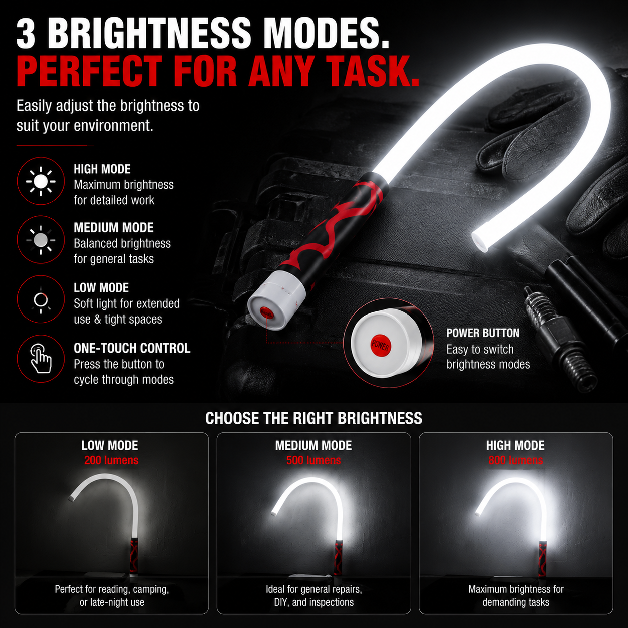🪄 Bendable Ultra-Bright LED Flashlight Stick🪄