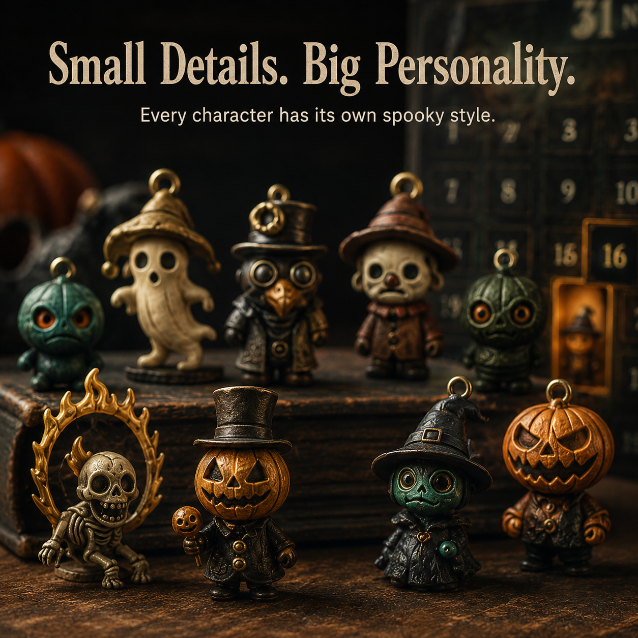 🎃 Halloween Advent Calendar Countdown Box with Collectible Figures 👻