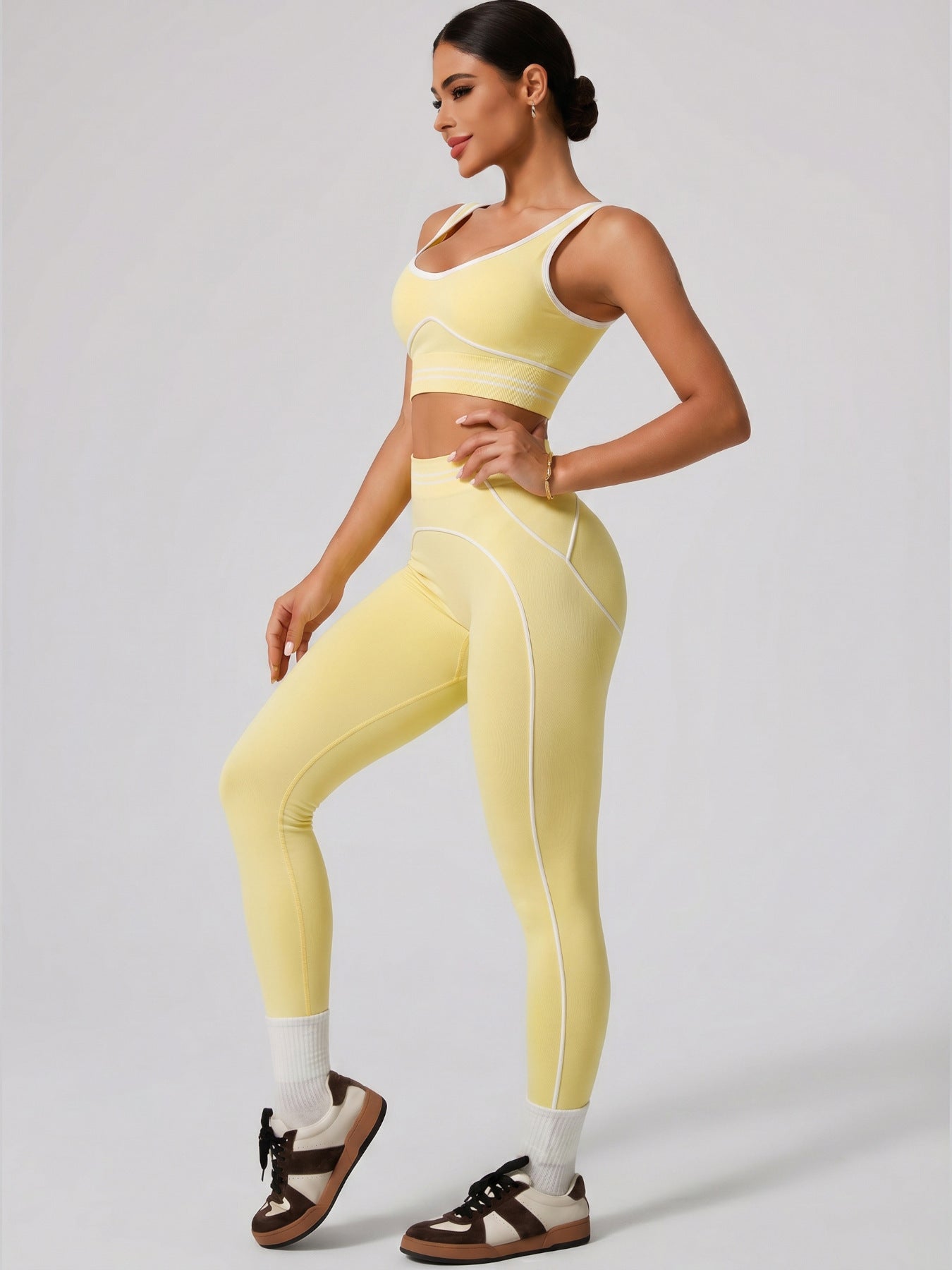 💗 Sculpt Seamless High-Waist Set | Butt Lift Gym Outfit ✨ | Squat Proof Workout Wear