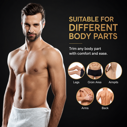 Waterproof Body Hair Trimmer for Men 🚿 Smooth Full-Body Grooming ✨